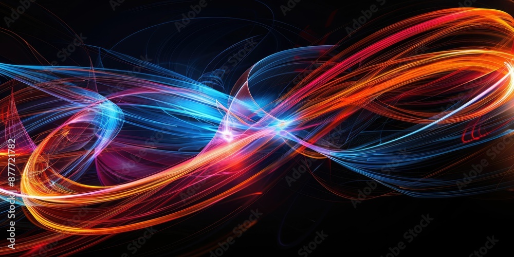 Fototapeta premium Abstract Colorful Light Trails