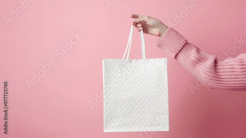 A Hand Holding Shopping Bag photo