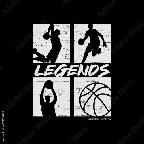 the legends basketball illustration typography. t shirt design
