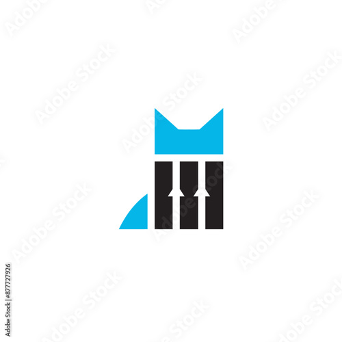 fox and graph analytic logo Designs