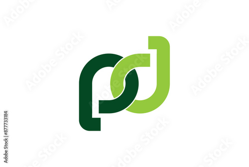  letter p d logo design business name ideas vector image editable 