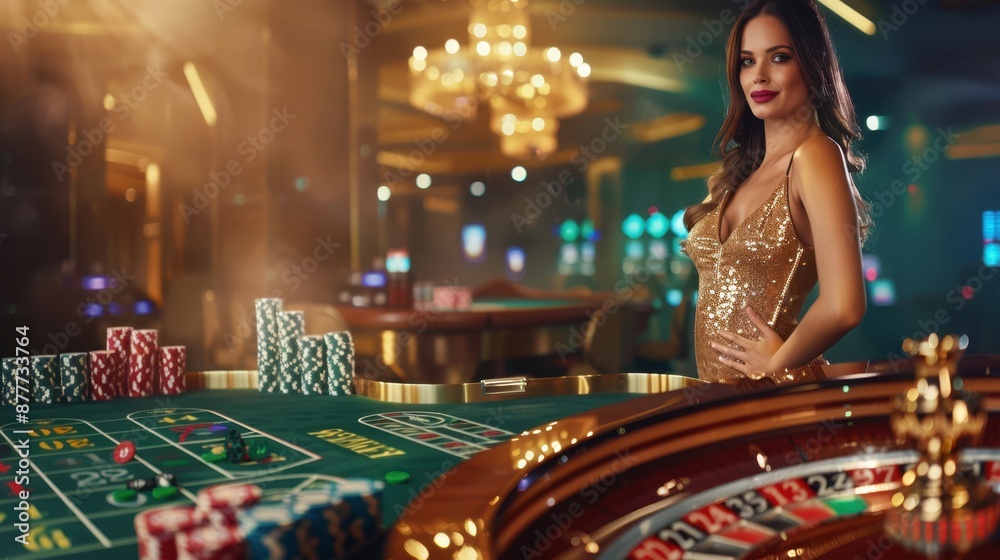 Fototapeta premium The glamorous casino scene