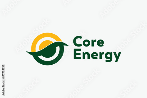 Core energy solar system logo design business name ideas vector image editable 