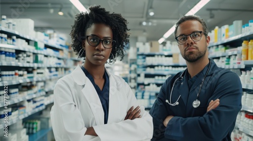 The doctors in the pharmacy photo