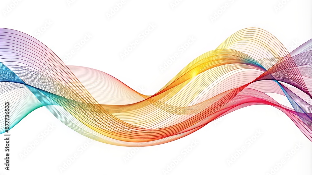 Abstract wavy lines swirl and curve in a mesmerizing dance across a minimalist white background, creating a sophisticated and modern vector illustration design element. Abstract wavy lines swirl and curve in a mesmerizing dance across a minimalist white background, creating a sophisticated and modern vector illustration design element.