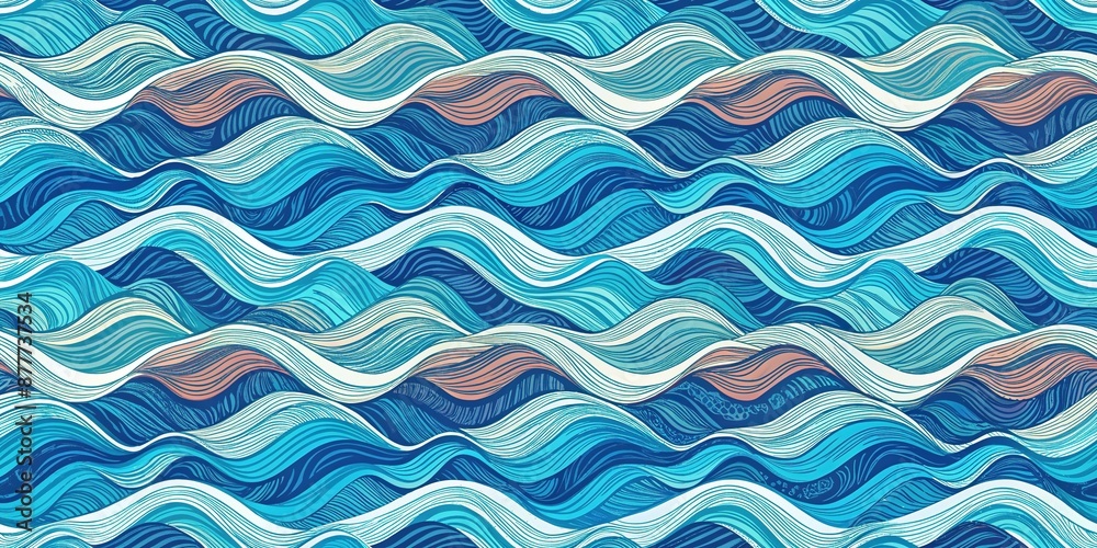 Vibrant diagonal waves pattern fills the background with hand-drawn rough texture, creating a dynamic and energetic vector wallpaper in shades of blue and white. Vibrant diagonal waves pattern fills the background with hand-drawn rough texture, creating a dynamic and energetic vector wallpaper in shades of blue and white.