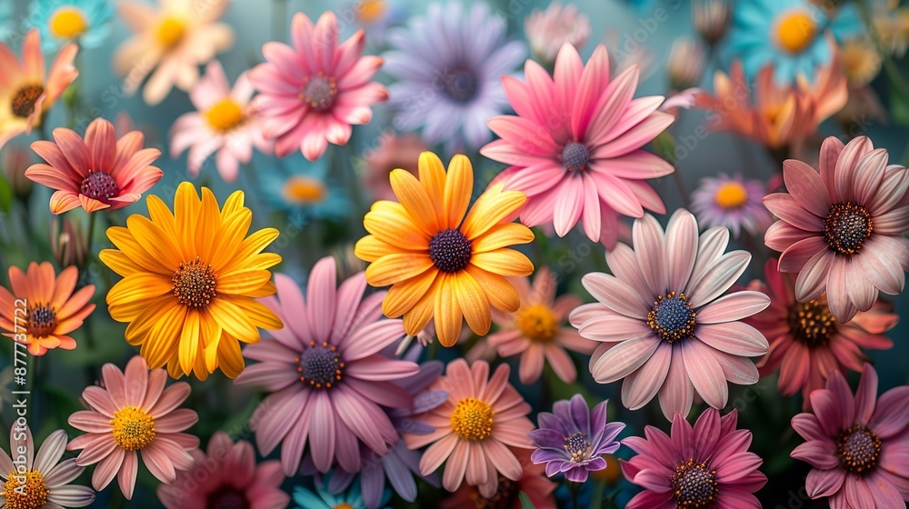 Colorful garden blooms add a touch of vibrancy and beauty to any project with a variety of flowers in full bloom ideal for lively and inviting backgrounds Background Illustration, Bright color tones, Colorful garden blooms add a touch of vibrancy and beauty to any project with a variety of flowers in full bloom ideal for lively and inviting backgrounds Background Illustration, Bright color tones,