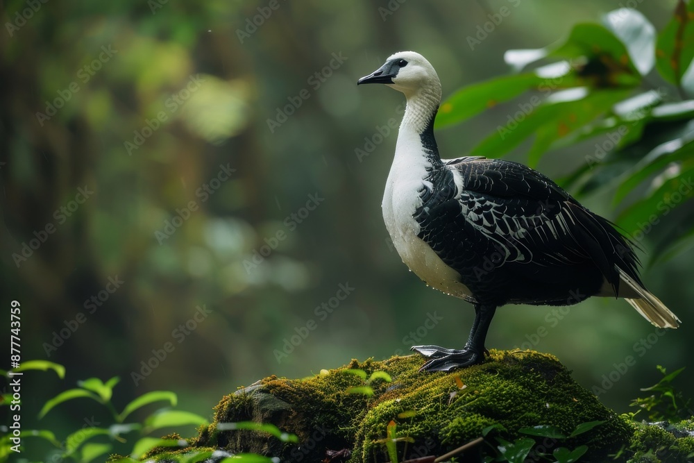 Obraz premium Andean Goose, Macro,Left side view