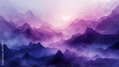 Purple tone, abstract landscape with fantasy aesthetics