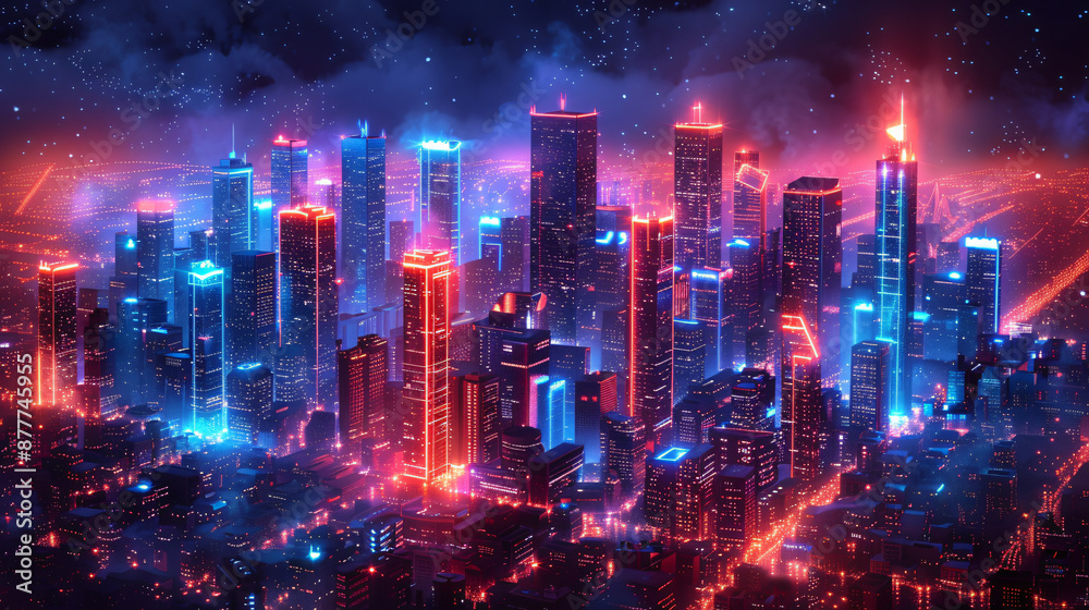 Fototapeta premium futuristic city at night