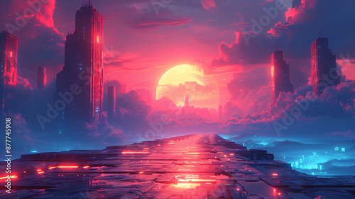 way to the evening sun