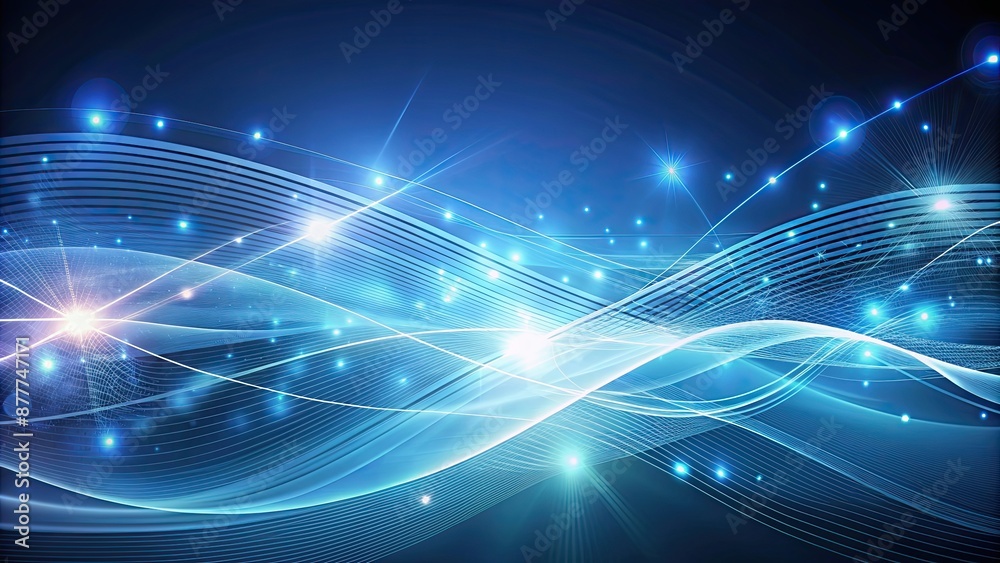 Fototapeta premium Abstract technology background with clear lines and waves, tech, futuristic, digital, abstract, background, design