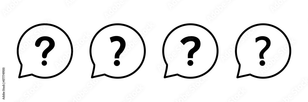 Question Icon vector isolated on white background. Question mark sign. help icon. Faq Question Icon vector isolated on white background. Question mark sign. help icon. Faq