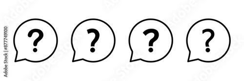 Question Icon vector isolated on white background. Question mark sign. help icon. Faq