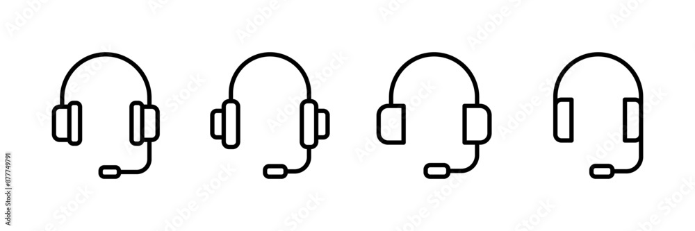 Headphone icon vector isolated on white background. Headphone vector icon. Call us Headphone icon vector isolated on white background. Headphone vector icon. Call us