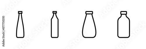 Bottle icon vector isolated on white background. Bottle vector icon