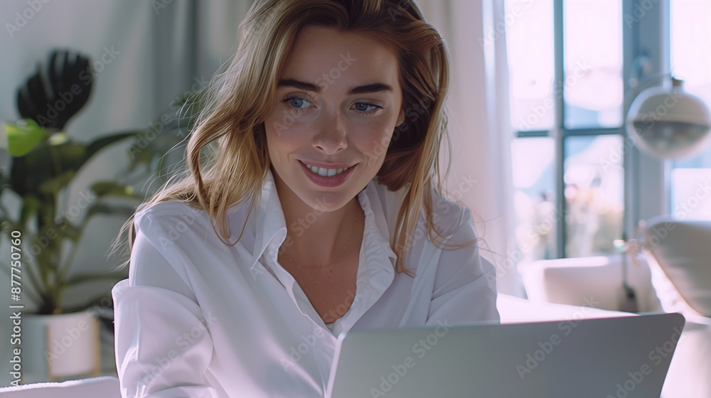 Beautiful Businesswoman working on laptop at the office. Beautiful Businesswoman working on laptop at the office.