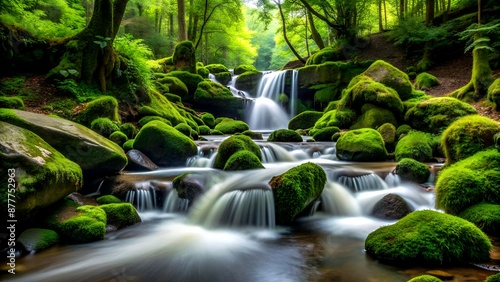 A symphony of nature's sounds and sights, a tranquil oasis of peace Generative AI Algorithmic art