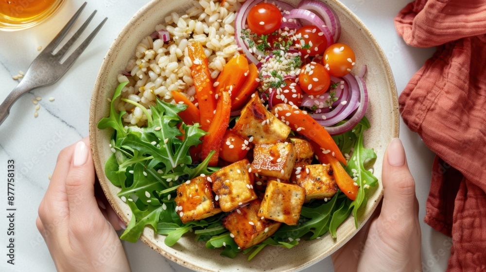 The colorful healthy salad bowl The colorful healthy salad bowl