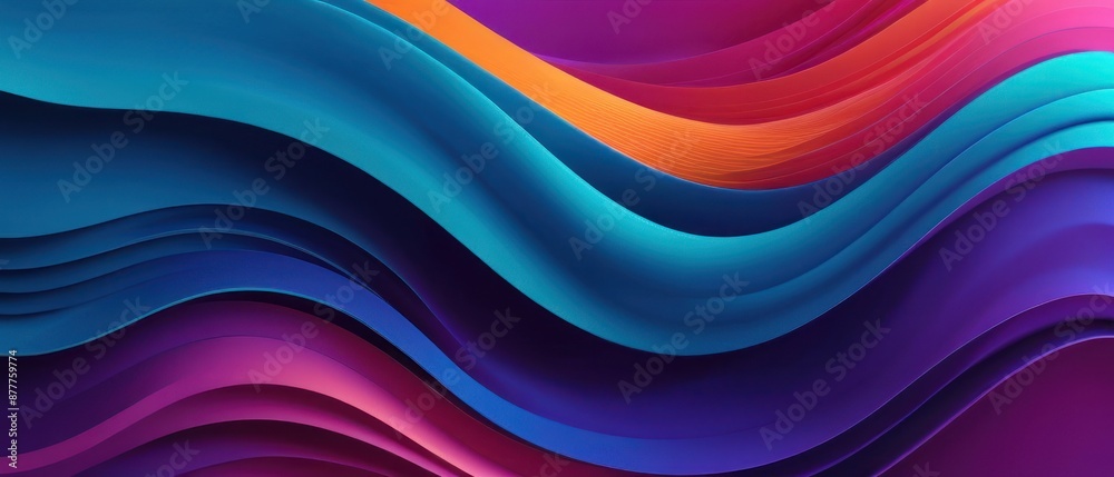 Vibrant and dynamic 3D waves in bright colors on a gradient background, perfect for abstract art and design projects. Vibrant and dynamic 3D waves in bright colors on a gradient background, perfect for abstract art and design projects.