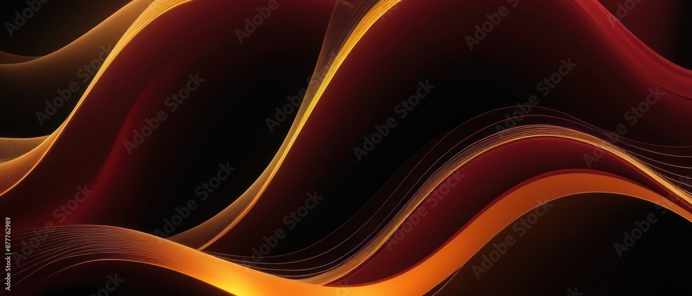 A vibrant abstract image featuring flowing waves of red and orange light against a black background, radiating energy and movement. A vibrant abstract image featuring flowing waves of red and orange light against a black background, radiating energy and movement.