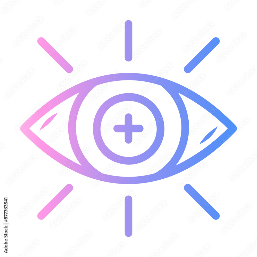 eye scanner Line Gradient Icon eye scanner Line Gradient Icon