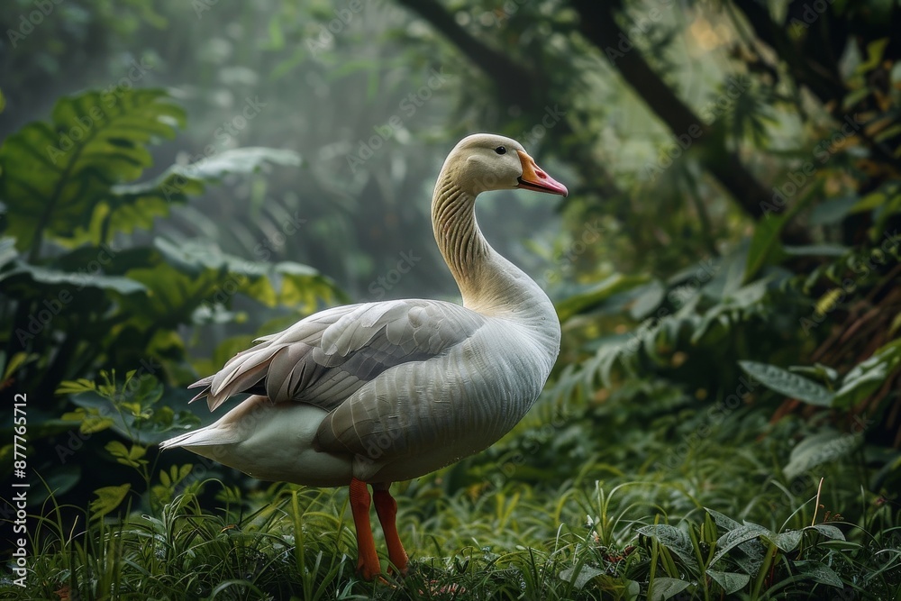 Swan Goose, Macro,Left side view Swan Goose, Macro,Left side view