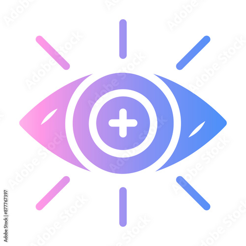 eye scanner Gradient icon