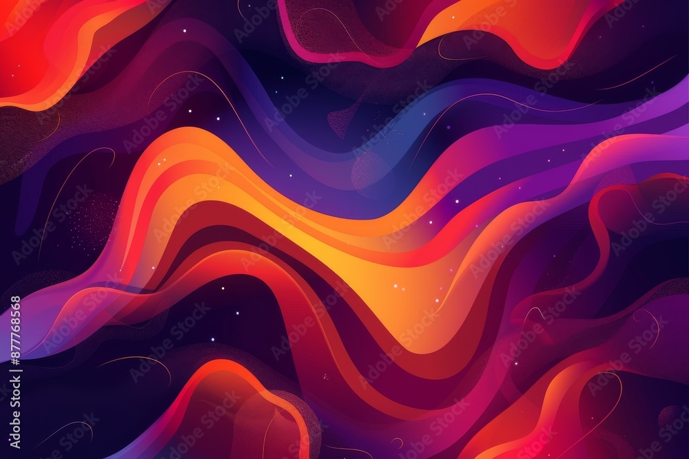 Abstract waves in blue and purple tones Abstract waves in blue and purple tones