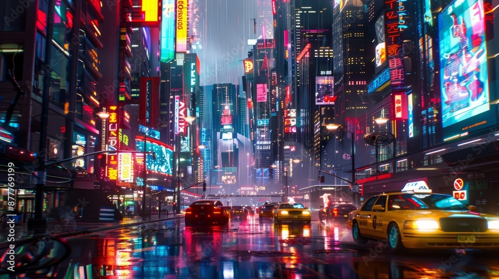 Obraz premium futuristic cityscape