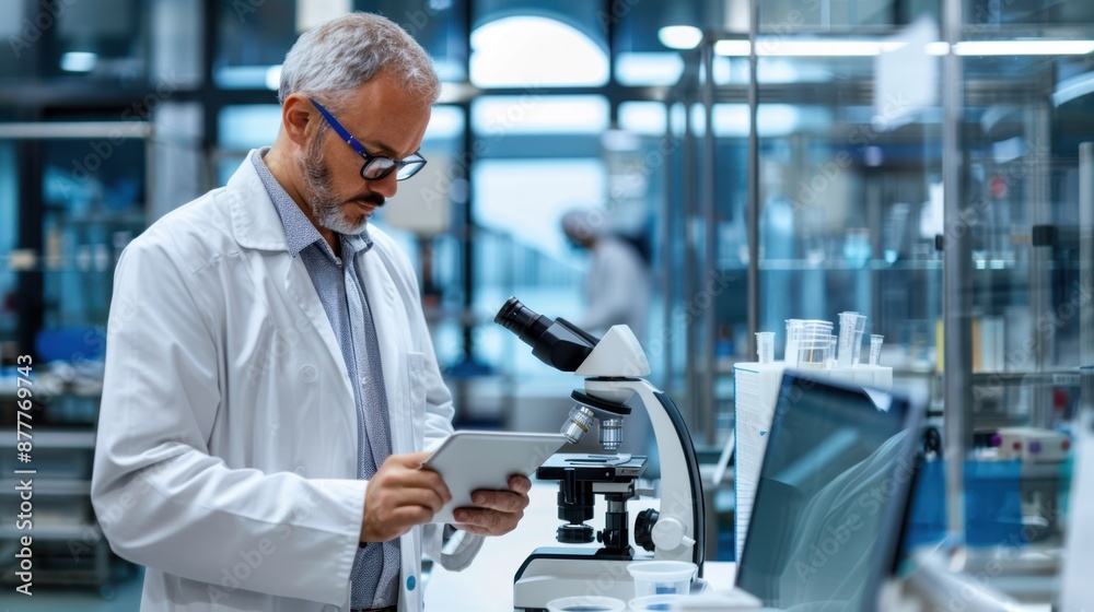 The scientist with tablet The scientist with tablet