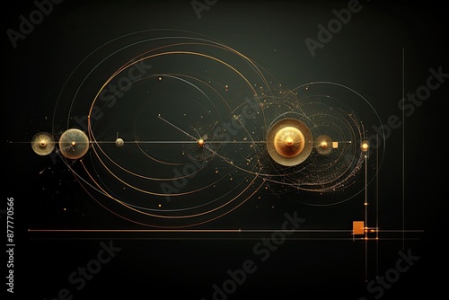 a clock with a spiral design on it, depiction of special relativity, emphasizing time dilation and length contraction photo