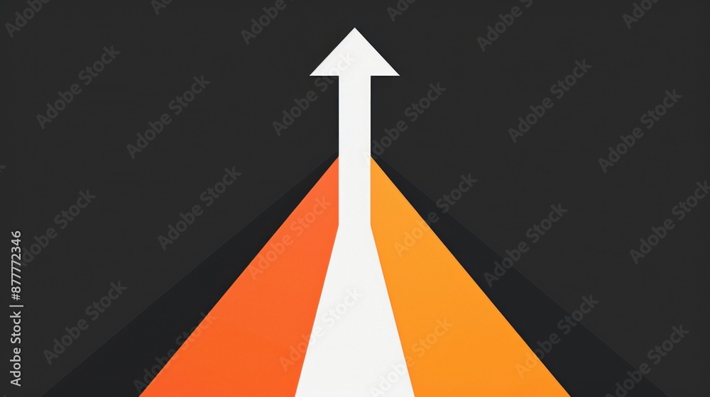 Fototapeta premium Abstract Arrow Upward Path