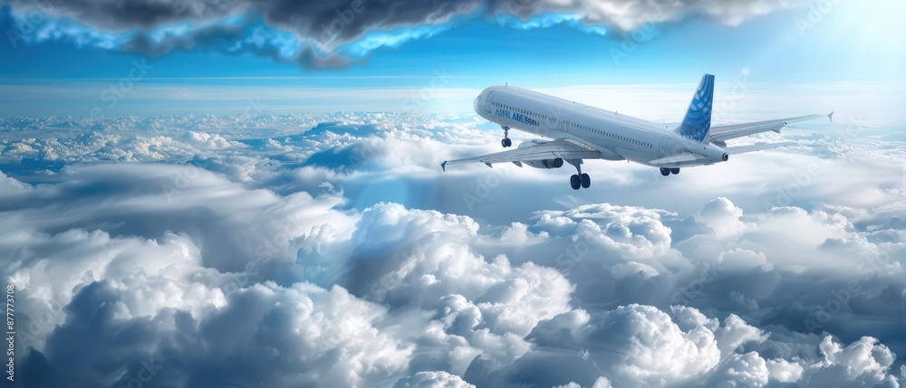 plane above the clouds. travel concept plane above the clouds. travel concept
