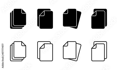 Document icon set. Paper icon. File Icon