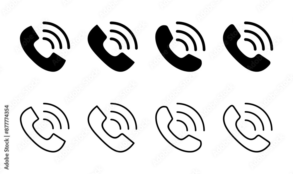 Call icon set. telephone icon vector. phone icon vector. contact us