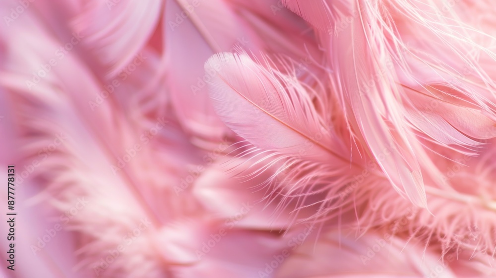 Delicate Pink Feathers Macro Shot Delicate Pink Feathers Macro Shot
