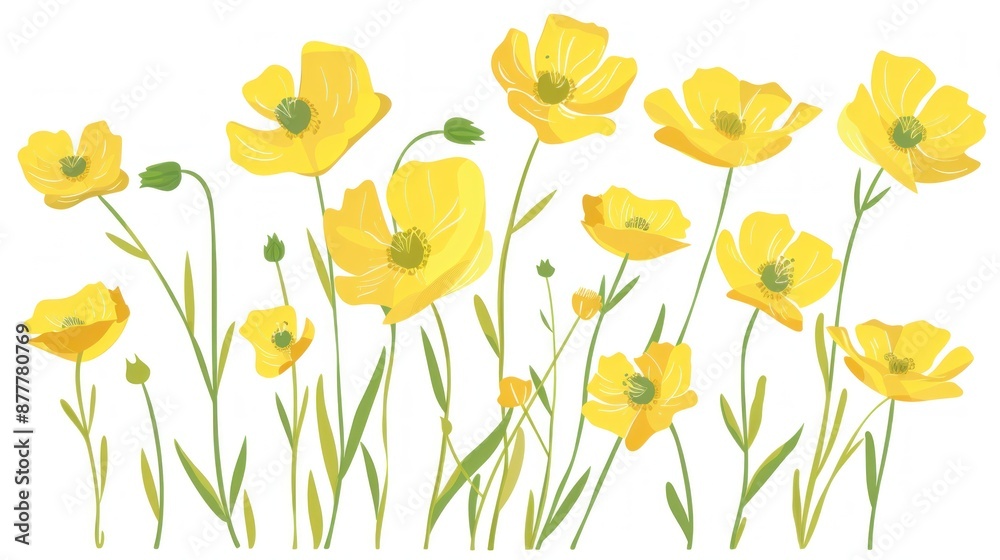 Yellow Wildflowers in Bloom