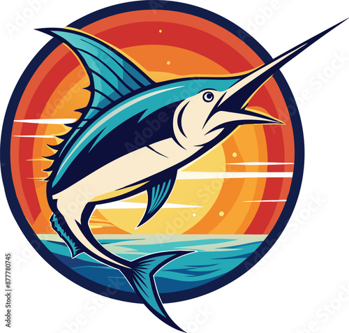 Wallpaper Mural Fishing Vector Illustration. Fishing T-Shirt Design. Torontodigital.ca