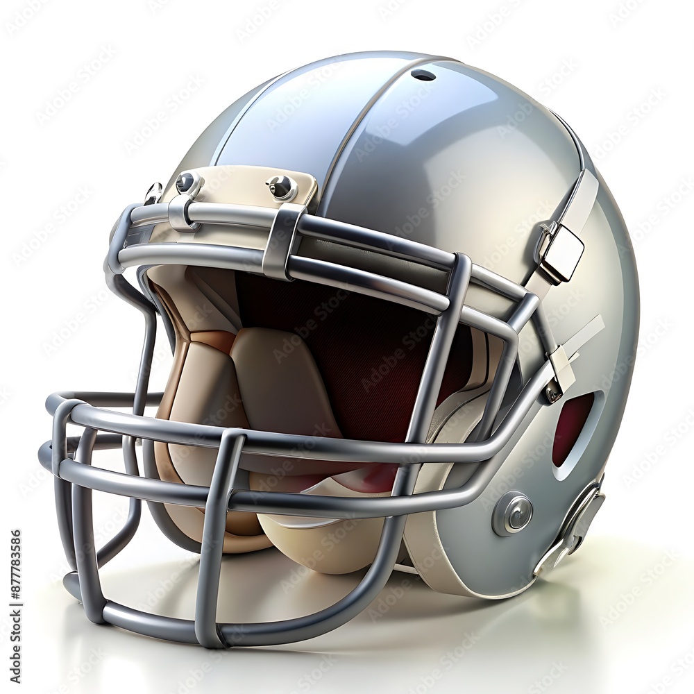Fototapeta premium American football helmet isolated on white background.