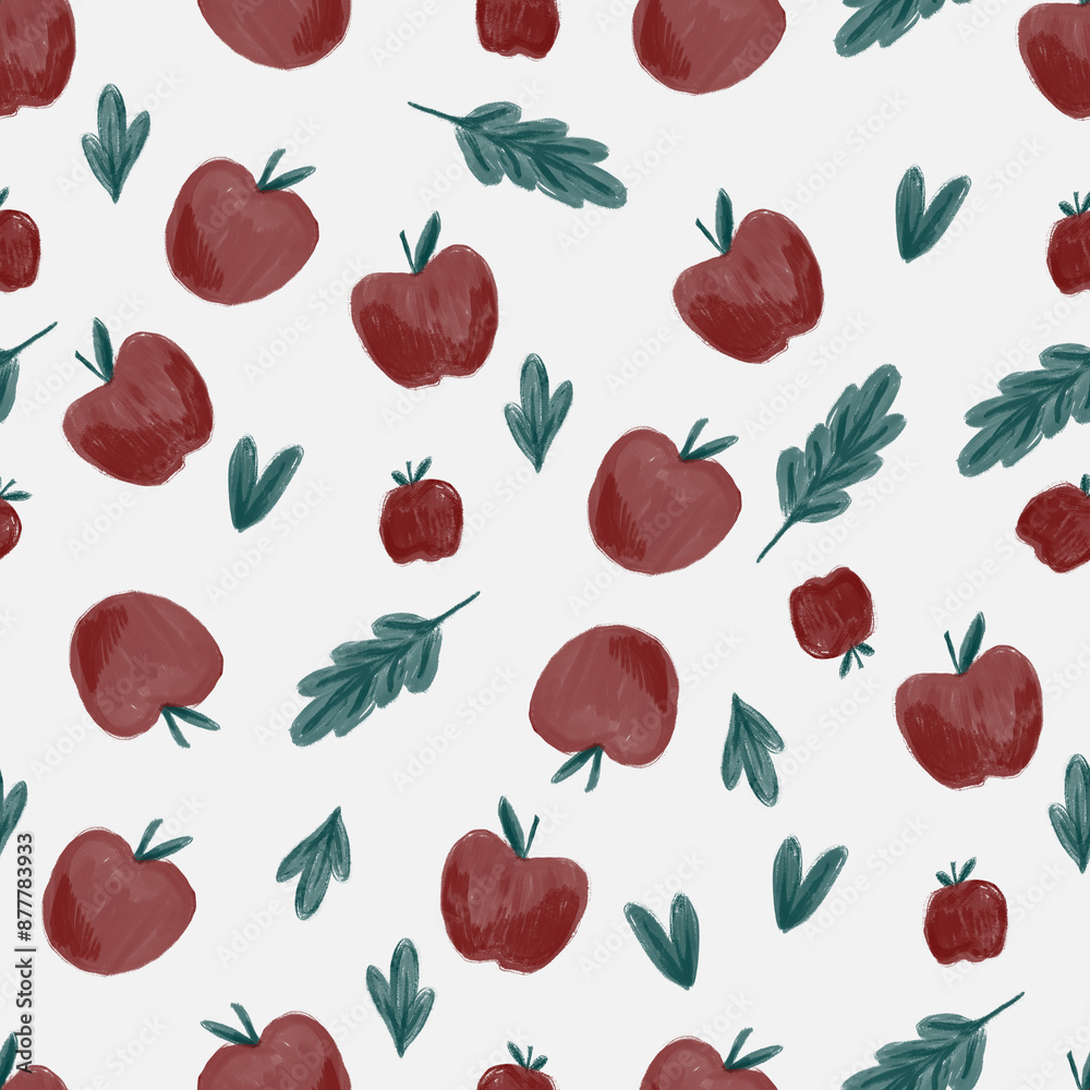 seamless pattern with apples seamless pattern with apples