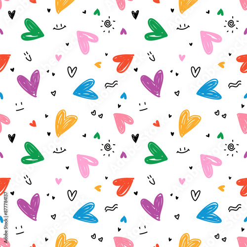 seamless pattern with hearts