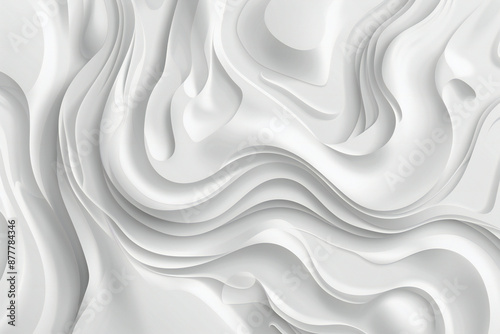 Elegant White Floral Background with Ornate Decorative Pattern for Luxurious Design