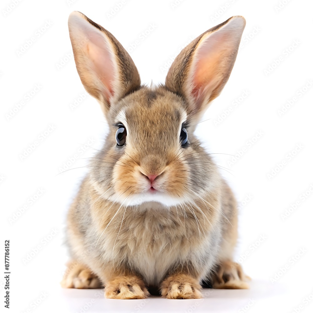 Fototapeta premium Cute rabbit isolated on white background