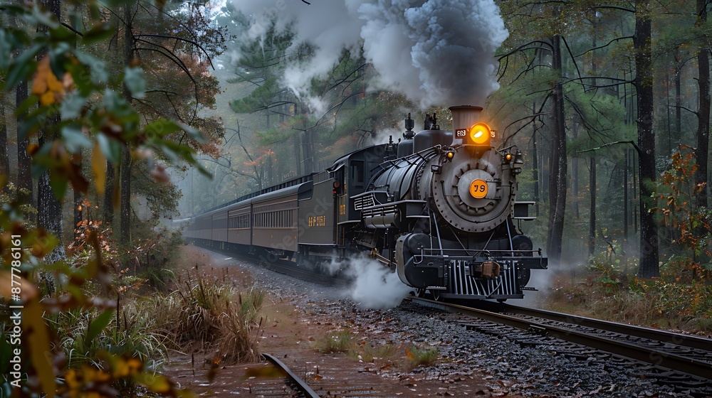 Naklejka premium long train for travel theme