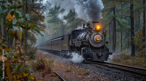 long train for travel theme