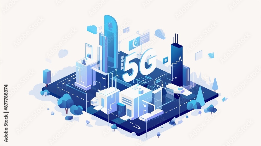 Obraz premium 5Gネットワーク、コンセプトイメージ20