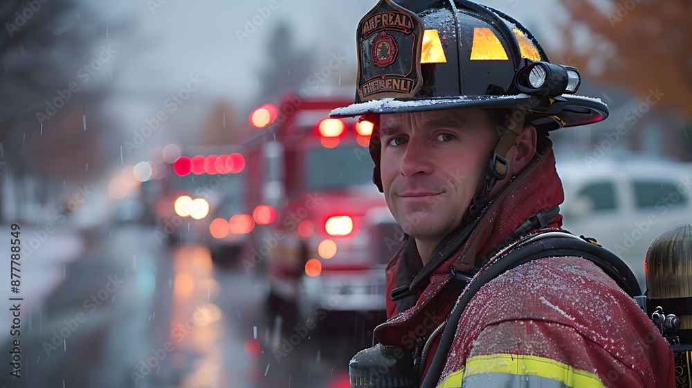 firefighter in action on fire