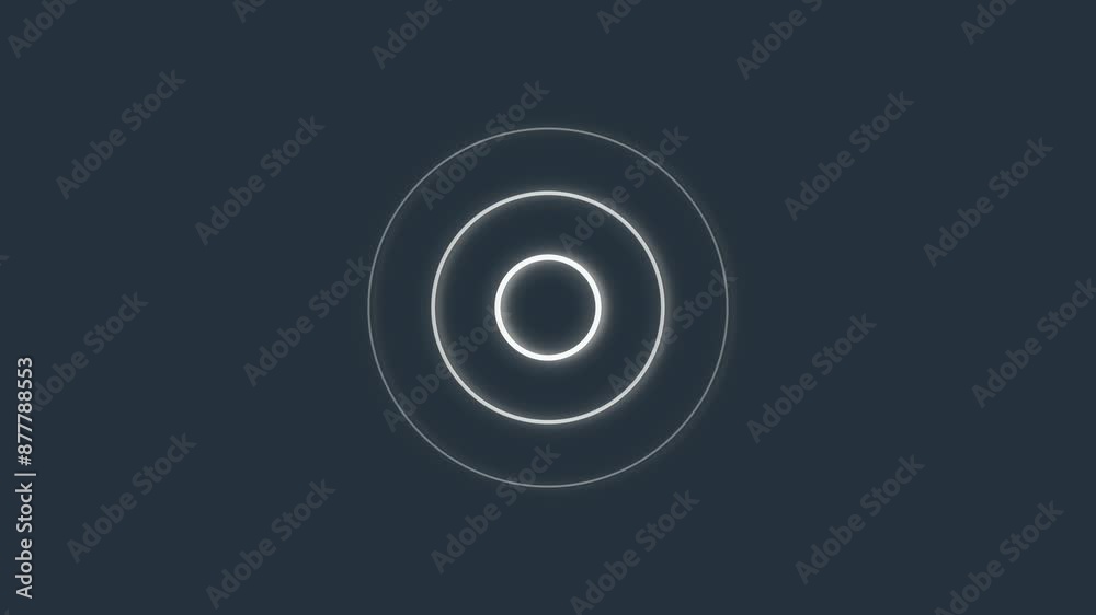 Abstract radio waves diffusion animation and seamless looping circle background. Abstract radio waves diffusion animation and seamless looping circle background.