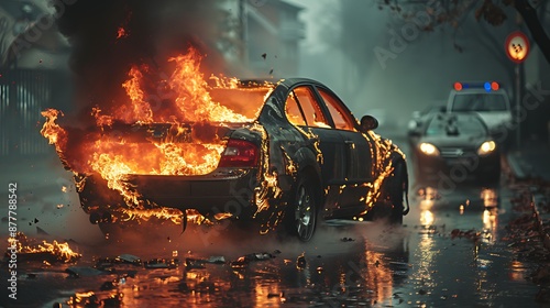 firefighter in action on fire